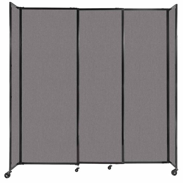 Versare StraightWall Sliding Portable Partition 7'2" x 7'6" Slate Fabric 1490319 - main